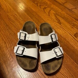 White Birkenstock sandal, size 9.5